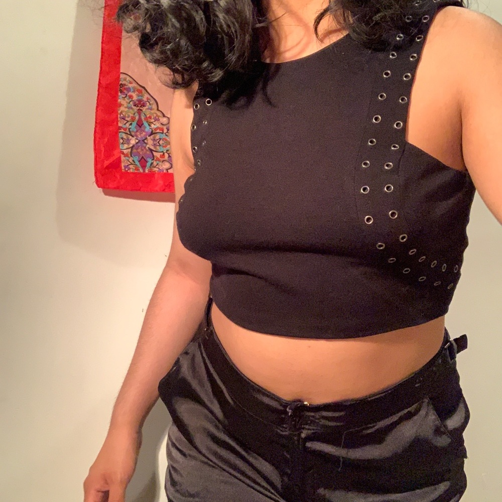 Thrifted top. The brand is “BCBG MAXAZRIA”